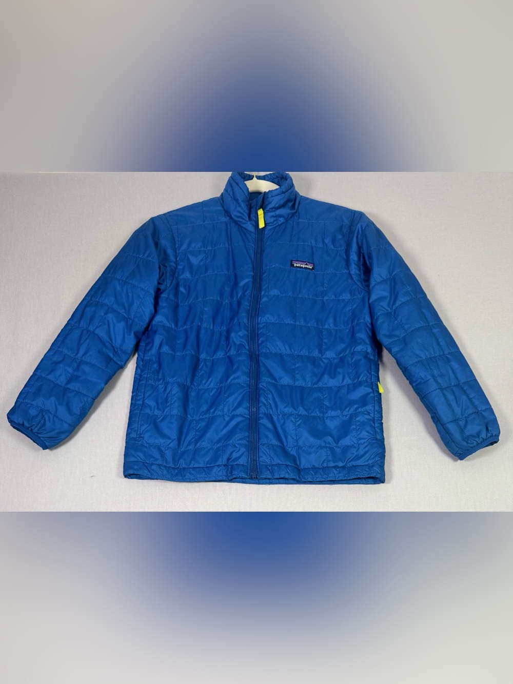 Patagonia Kids Nano Puff Jacket Blue PrimaLoft Insulated Full Zip Medium